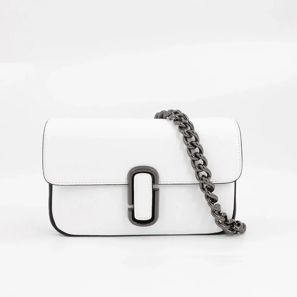 Marc Jacobs Women's The Bicolor J Marc Shoulder Bag White OS